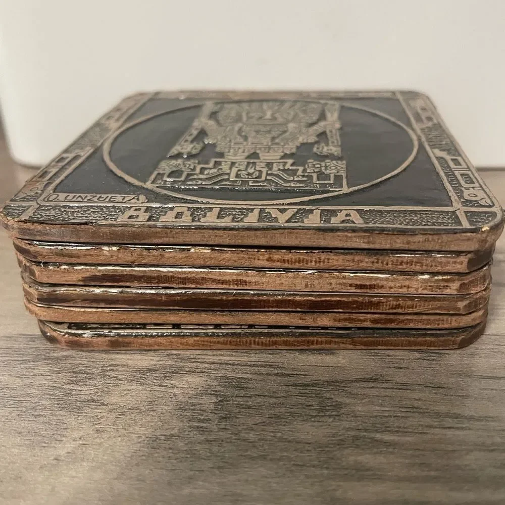 SET of Six (6) Bolivia Coasters South America